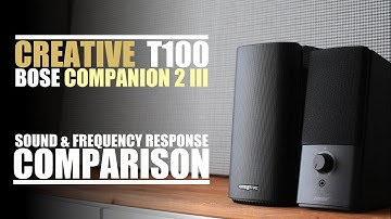 Bose Companion 2 Series 3  vs  Creative T100  ||  Sound & Frequency Response Comparison