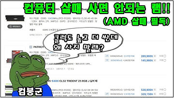 AMD 에서 사면 안되는 램!! (PC 사기 전에 꼭 보세요 안보면 후회함)