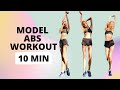10 Minutes Model Abs Workout (no equipment) / Nina Dapper