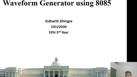 Waveform generator using 8085