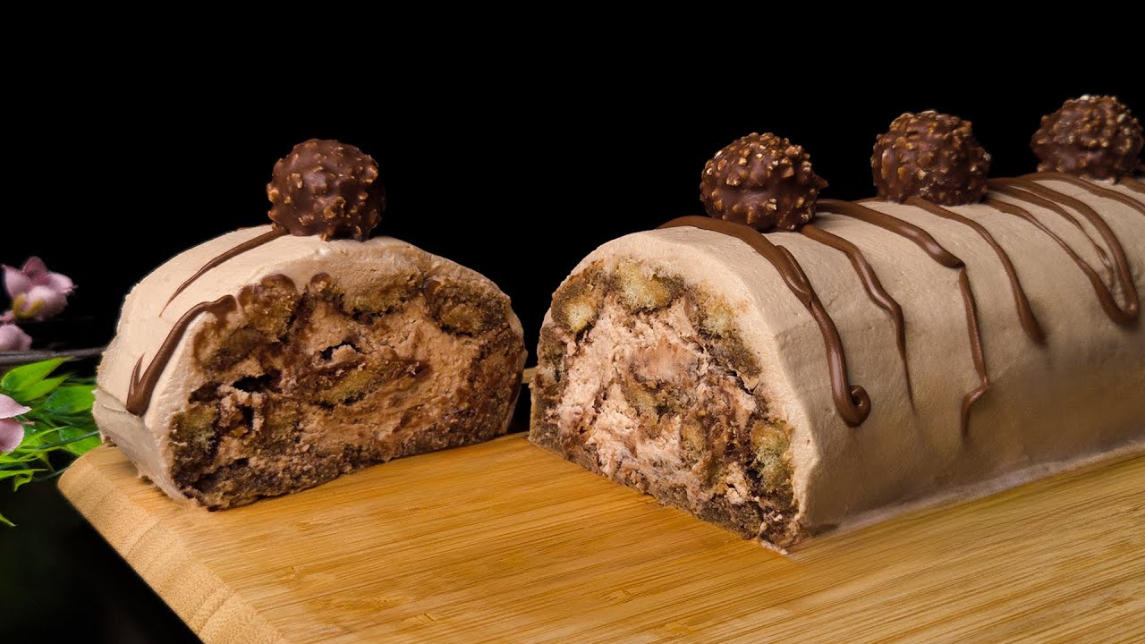 Tiramisu Roll Cake With Ferrero Rocher - A Delicious No Bake Dessert