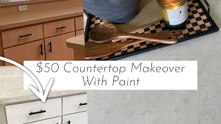 NO FUMES $50 I Painted Our Countertops! DIY Easy Countertop Paint High End Look Kitchen Makeover by Our Classic Home 2,038 views 3 months ago 14 minutes, 14 seconds