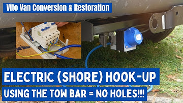 Electric (shore) 240 volt hook-up using the Tow Bar (No Holes) Campervan electrics | Shed 52