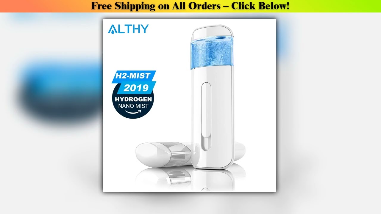 ALTHY Portable Hydrogen Water Nano Mist Generator Facial Steamer Face Moisturizing Beauty