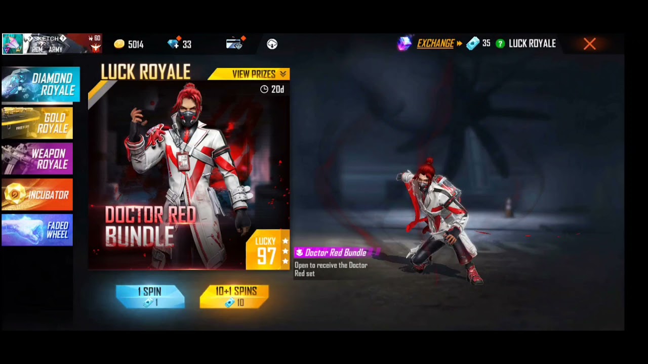 New Diamond Royal - Doctor Red Bundle only in 3 spin