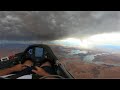 Glider over Lake Powell in Storm