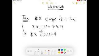 Taxes, discounts, appreciation and depreciation
