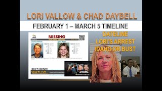 February 1 - March 5, 2020 Case Timeline - Lori Vallow &amp; Chad Daybell Case