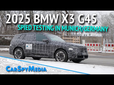 2025 BMW X3 G45 Prototype Spied Winter Testing In Munich/Germany M-Performance + Production Lights