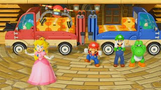 Super Mario Party - Peach Vs Mario Vs Luigi Vs Yoshi(Master Cpu)| Cartoons Mee