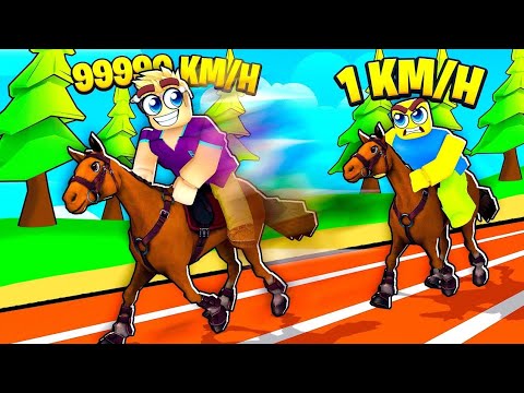 OVER SPEED 1KM/H TO 9999KM/H IN HORSH RACE SIMULATOR ROBLOX!!!!!! - YouTube