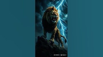 ai generated video of lion roaring #ai #shorts #lion#trending#aiart