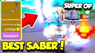 GETTING THE MOST EXPENSIVE WAR SABER IN SABER SIMULATOR UPDATE!! *SO OP* (Roblox) GETTING THE MOST EXPENSIVE WAR SABER IN SABER SIMULATOR UPDATE!! *SO OP* (Roblox)
