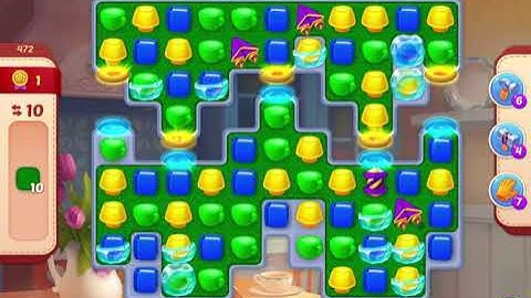 HomeScapes Level 472 no boosters (17 moves)