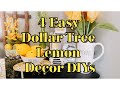 Simple Dollar Tree Lemon Decor DIY | Lemon | DIY Home Decor