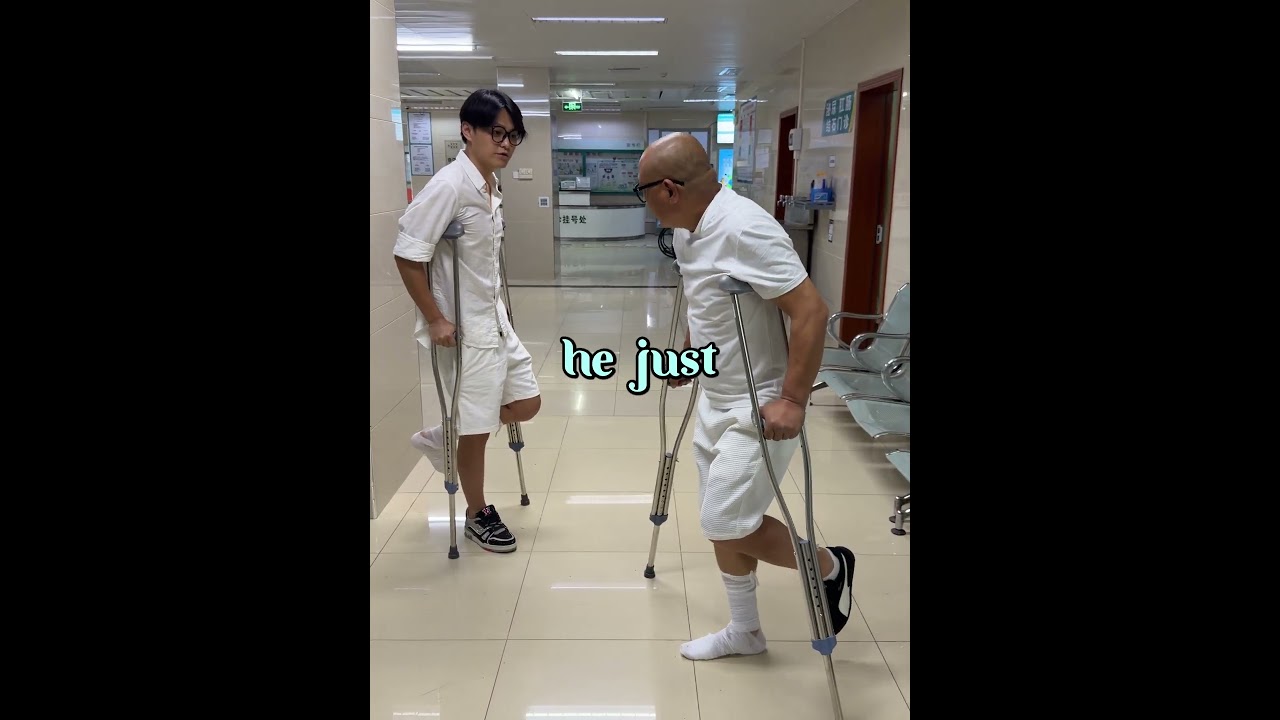 Two Injured Geniuses Meet 😂#Fail  #funny