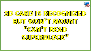 SD card is recognized but won