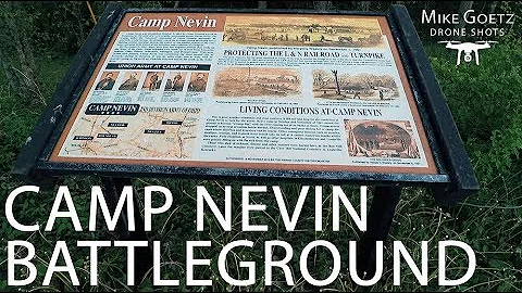 Camp Nevin Civil War Grounds Current Day Drone Fly...