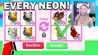 Trading EVERY NEON Mummy Cat in Adopt Me