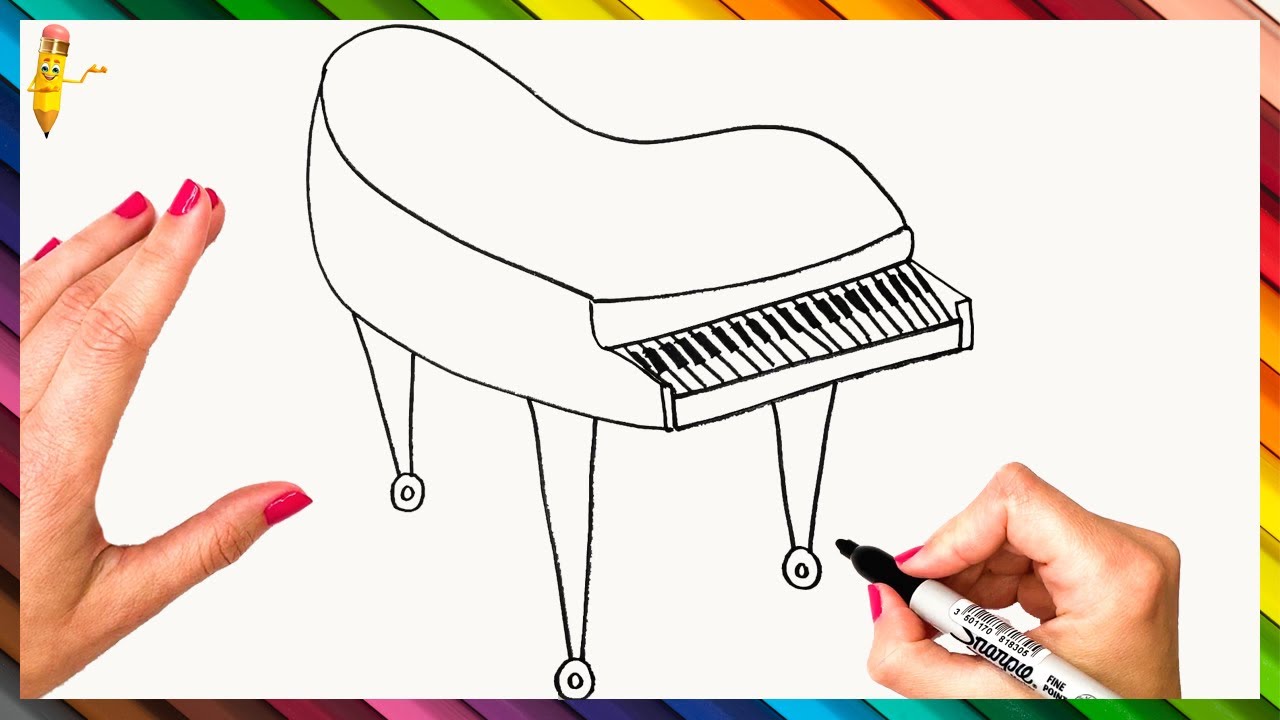 Premium Vector  Hand drawing of piano keyboard