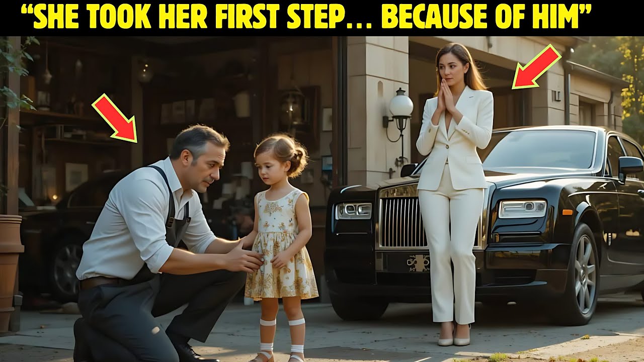 Billionaire Mom Weeps as Poor Mechanic Helps Her Disabled Daughter Take Her First Steps…