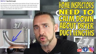 Home Inspectors Need To Calm Down About Dryer Duct Lengths