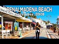 Benalmadena Beach Walk in November 2020, Malaga, Costa del Sol, Spain [4K]