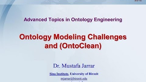 Ontology Modeling using OntoClean Methodology (Part 2/2)