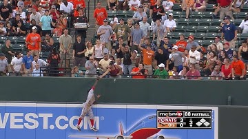 Morgan makes an incredible leaping catch