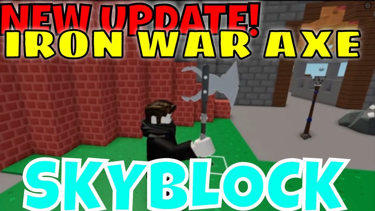 New Update How To Get The Iron War Axe Roblox Skyblock Youtube