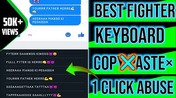 Best Fighting Keyboard Facebook || No Copy Paste || FyTer Keyboard 2021