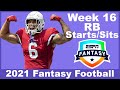 Week 16 RB Starts/Sits | 2021 Fantasy Football