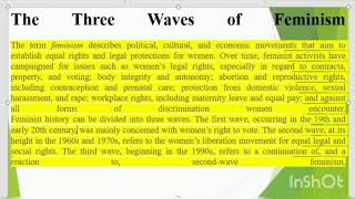 The three waves of feminism
