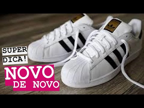 COMO LAVAR BRANQUEAR SEU ADIDAS SUPERSTAR - YouTube