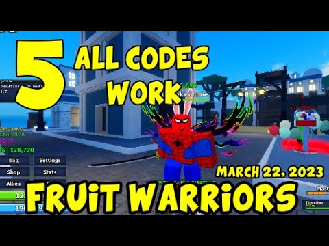 NEW* ALL WORKING CODES FOR FRUIT WARRIORS 2023  ROBLOX FRUIT WARRIORS CODES  2023 ( MARCH ) 