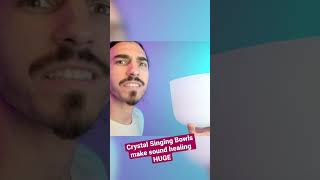 Crystal Singing Bowls for a huge wall of sound vibration #shorts