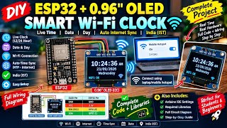 ESP32 + 0.96 OLED Smart WiFi Clock ⏰ | Internet Time Sync | Complete DIY Project