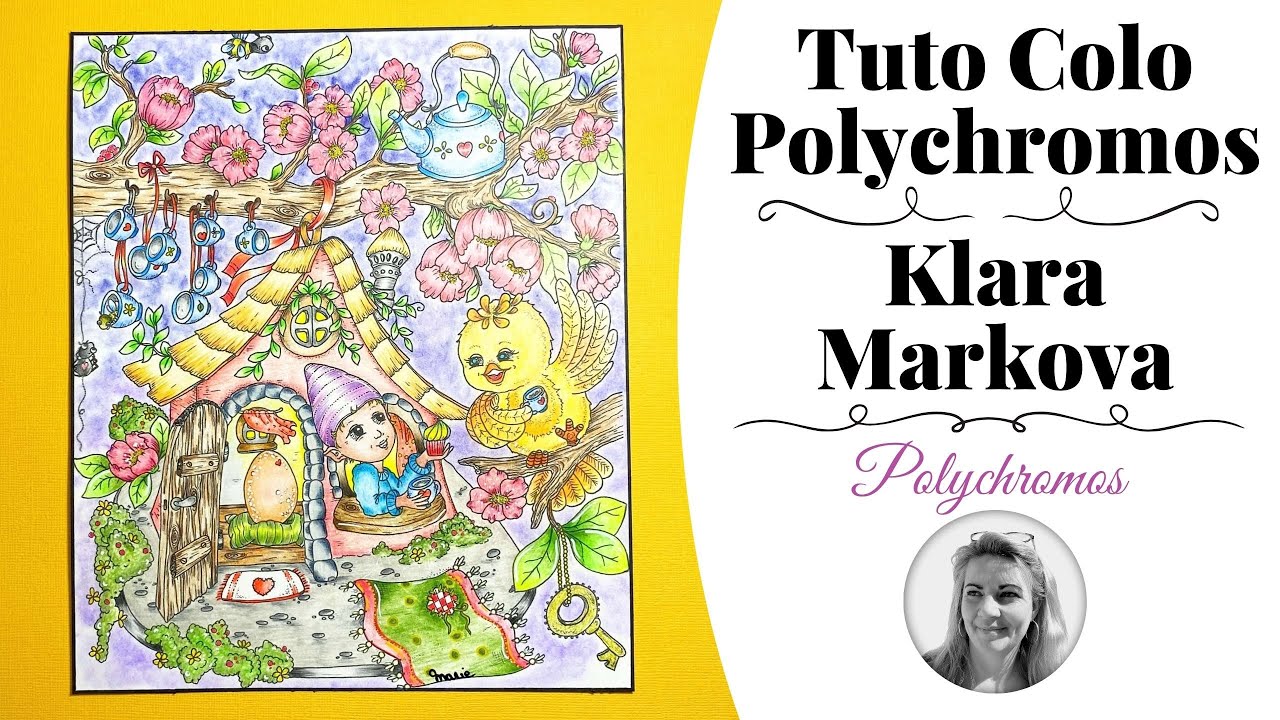 TUTO COMPLET & DETAILLE aux crayons de couleurs POLYCHROMOS Coloriage Klara Markova en Français