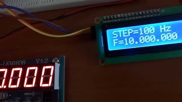 Arduino + DDS AD9850 + LED + LCD I2C