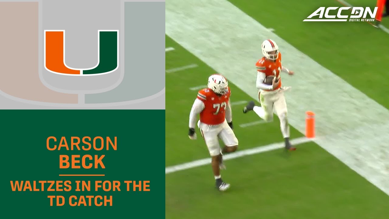Miami WR Malachi Toney's TD Pass To Carson Beck