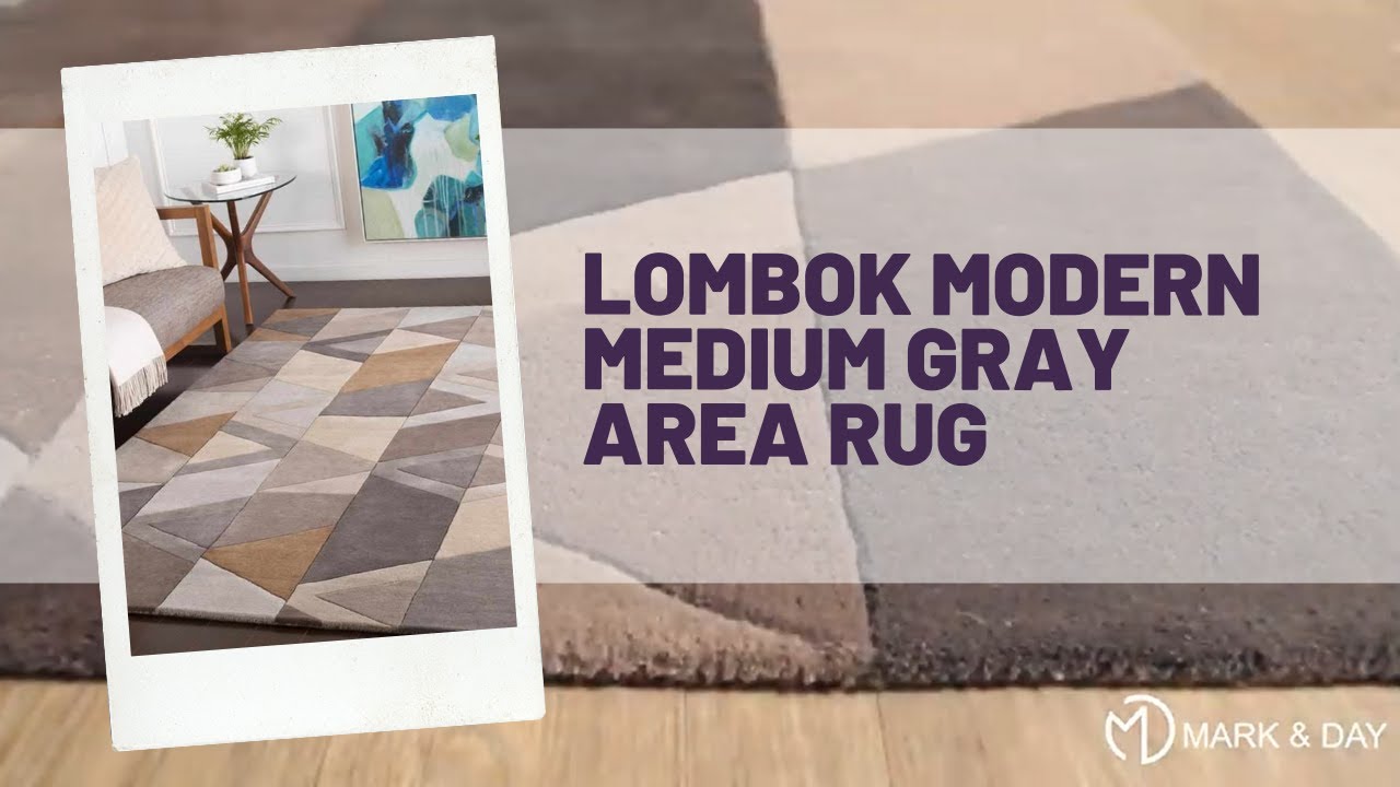 Lombok Rugs Lombok Modern Medium Gray Area Rug - YouTube