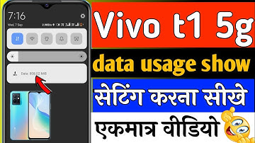 Vivo t1 data usage status show setting | vivo t1 5g me data usage show kaise kare