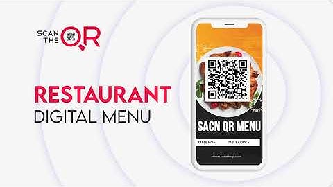 QR Code Menu for Restaurant | QR Code Menu| Menu.Scantheqr