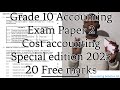 Grade 10 Accounting Term 4: Final Exam Paper 2 - Cost Accounting
