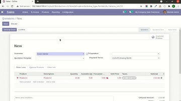 Restrict Out Stock Product Sales - Low Stock Warning Odoo