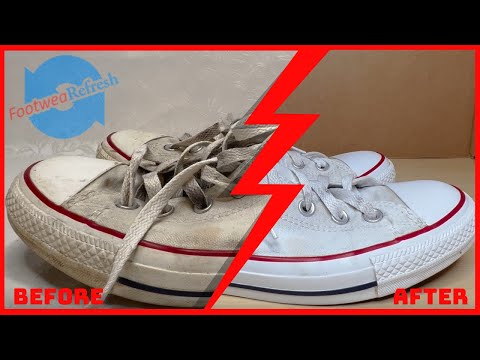 [ASMR] Converse Chuck Taylor All Star Boots White Sneaker Cleaning ...