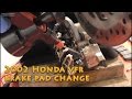 2002 Honda VFR 800 Vtec Rear Brake Pad Change