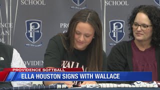 Providence Christians Ella Houston signs to play softball at Wallace