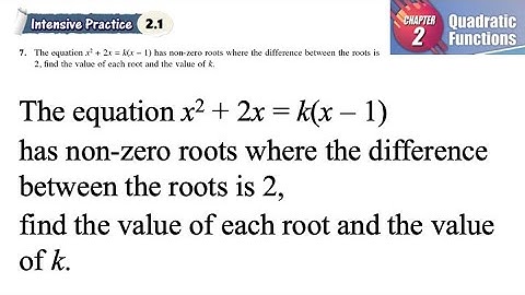 Quadratic Functions intensive practice 2.1 Q7 | latihan intensif 2.1 add maths form 4 | Textbook