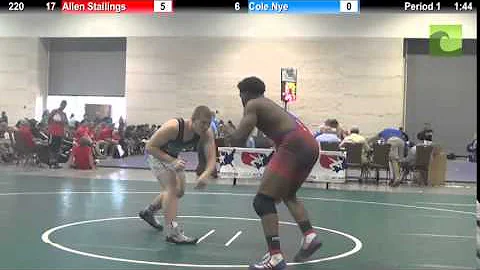 1st Place - 220 lbs. Allen Stallings (Illinois) vs...